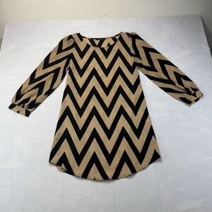 The Vintage Shop Chevron Shift Dress USA Made Small